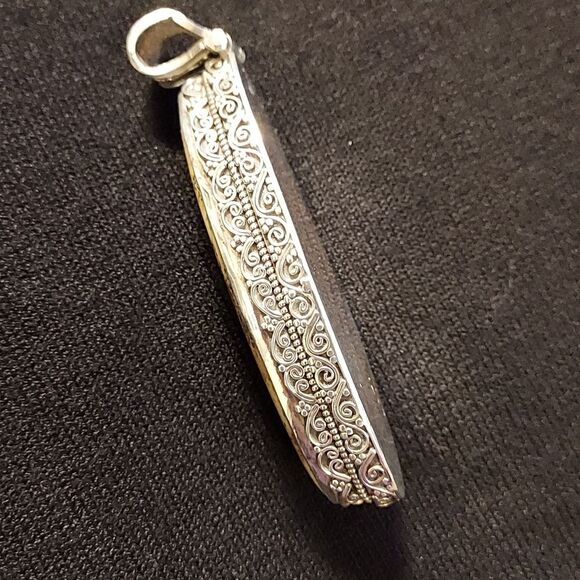 Picture Jasper pendant in sterling silver mounting - Picture 4 of 5